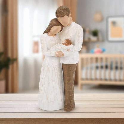 New Parents Gifts for Couples,New Mom Gifts for Women,A Family of Three Figurines Hand-Painted,Gift for First Time Mom and Dad,Parents and Baby Figurines,Moms Gift for Mother's Day