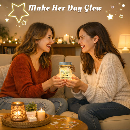 Friendship Gifts for Women, Unique Birthday Gifts for Women Friend, Best Friend Graduation Gift, Long Distance Friendship Keepsake, Sentimental Mason Star Jar for Bestie Soul Sister