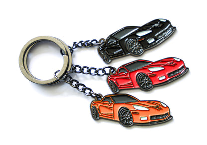 C6 Corvette Keychain - Vette Gifts for Men