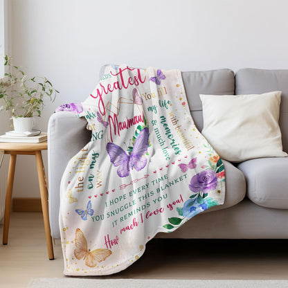 Mothers Day Mawmaw Gifts Blanket 60"x 50", Birthday Gift for Mawmaw, Maw Maw Gifts for Mother's Day/Birthday, Best Mawmaw Ever Presents, Mawmaw Presents for Grandma from Grandkids