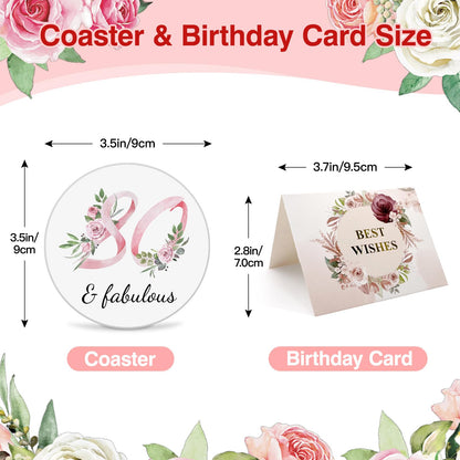 80th Birthday Gifts for Women Her, 1946 Vintage Birthday Coffee Mugs with Silicone Coaster, Fabulous 1946 Gifts Ideas for 80 Years Old Women Mom Sisters Grandma