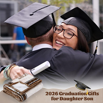 HunnmingRe 2026 Christian Graduation Gifts Throw Blanket 60"x50", Class of 2026 College Graduation Gift for Him Her, Inspirational Religious Gifts for College High School Graduate