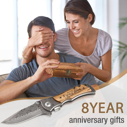 8th Gifts Bronze Wedding Anniversary for Men 8 years Marriage Keepsake for Him Husband