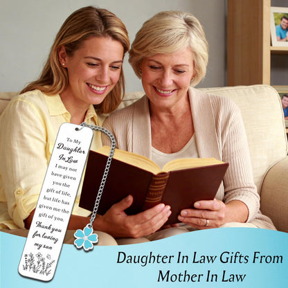 Future Daughter in Law Gifts from Mother in Law Daughter in Law Mothers Day Birthday Gifts for Daughter-in-Law Anniversary Wedding Gift for Bride from Mother-in-Law Bookmark for Book Lover Christmas