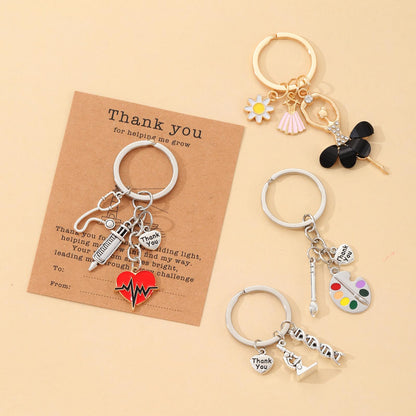 Teacher Appreciation Keychain Gifts Graduation Back To School Gifts from Student Thank You for Helping Me Grow Keychain