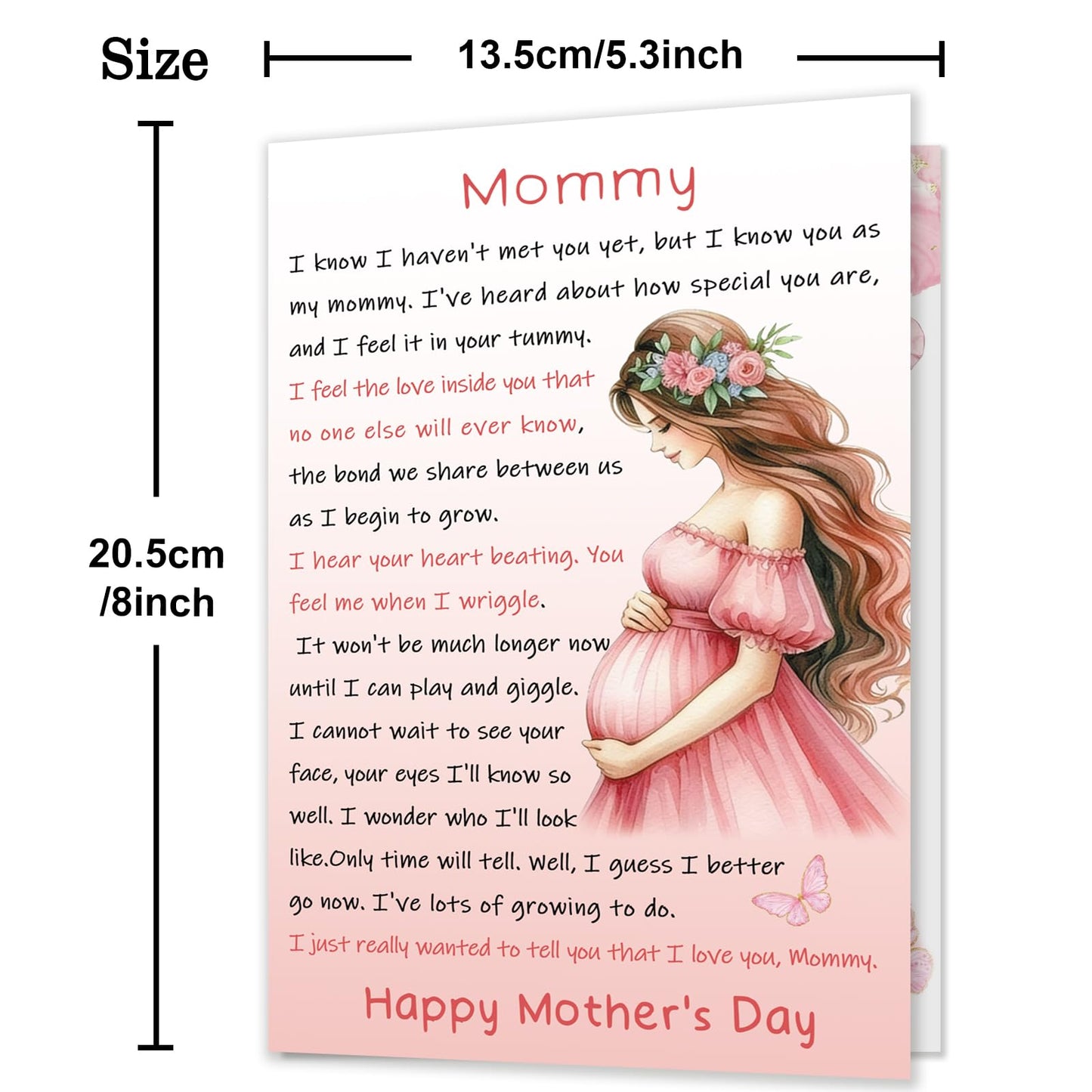 Mother's Day Card for Mother To Be, Mothers Day Card Gift for Mom to Be, Greeting Card for Expecting Mom