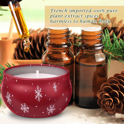 Christmas Scented Candles Gifts Set for Women, 6 Pack 2.5 Oz Candle Set, Natural Soy Wax for Home Scented, Aromatherapy Candles for Birthday, Christmas Gifts for Women