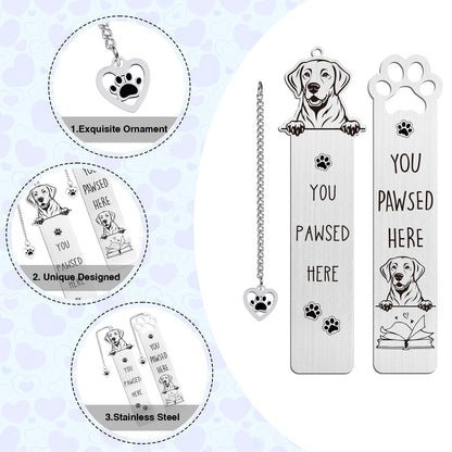 Labrador Funny Dog Bookmark Gift - Shejdgart 2PCS Funny Bookmark for Labrador Retriever Lovers Unique Dog Mom Book Mark Birthday Gifts for Puppy Lovers Bookworm Nerd Women Friends Pet Owners Coworker