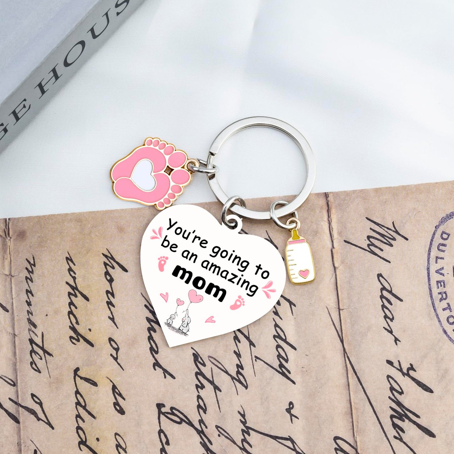 First Mothers Day Keychain Gift For New Mom Pregnancy Gifts For Expecting Mom Pregnant Women First Mama Pregnant Friends Pregnancy Postpartum Gift New Mom Gifts Mothers Day Gift For Wife Key Ring