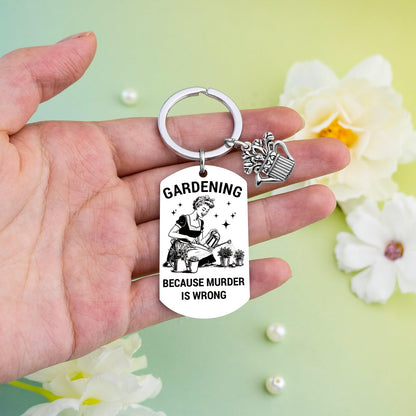Funny Gardening Gifts for Women Unique Garden Decor Accessories Weird Stuff Birthday Christmas Retirements Gifts for Mom Nana Garden Keychain for Gardeners