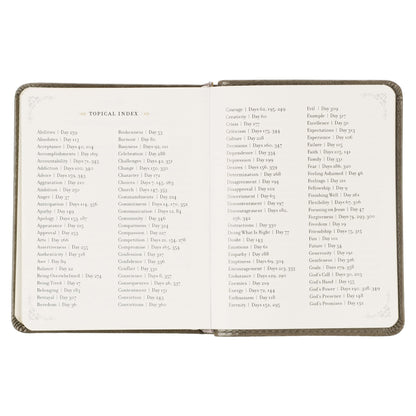 Daily Prayers for Graduates One Minute Devotions, Gray Faux Leather Flexcover