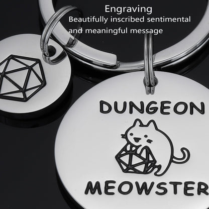 HUTIMY Dungeons And Dragons Gifts for Men Women Adults Him Funny Unique Husband Dungeon D N D Jewelry Dnd Keychain