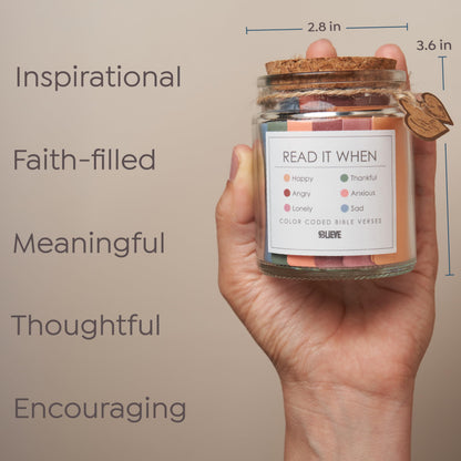 BLIEVE Read Me When Bible Verse Jar For Women, Graduation Gifts, Gift For Mom, Birthday Inspirational Christian Jar For Her