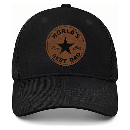 Fathers Day Dad Gifts from Daughter Son Wife, Unique Father's Day Hat for Dad Stepdad Husband Grandpa Uncle Him Men, Adjustable Baseball Cap Birthday Black