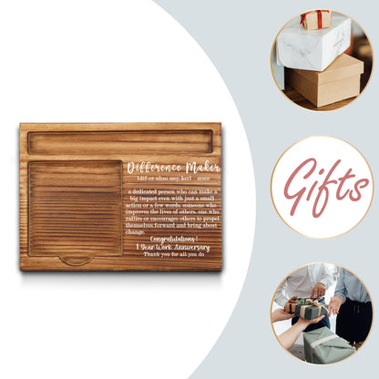 1st Work Anniversary Sticky Note Holder, Thank You Appreciation 1 Year Work Anniversary Decor Gifts for Coworker, Employee, Him, Her, Happy 1st Work Anniversary Self-Stick Note Pad Holders GAA48