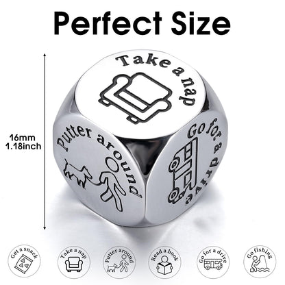 Retirement Gifts for Women Men, Retired Gifts for Men Funny Decider Dice, Retirement Gifts for Boss Coworker Going Away Leaving Gifts for Coworker Retired Teacher Dad Fathers Day from Daughter Son