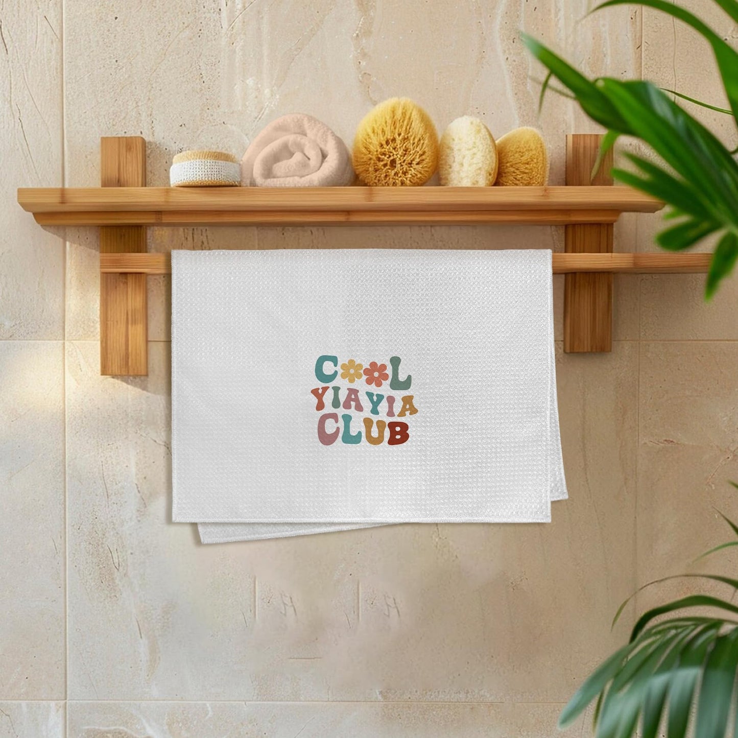 Yiayia Gifts Kitchen Towels, Mothers Day Birthday Gift for Grandma, Funny Gifts for New Grandma, Cool Yiayia Club Hand Towel Tea Towels for Bathroom Kitchen,16x24 Inches