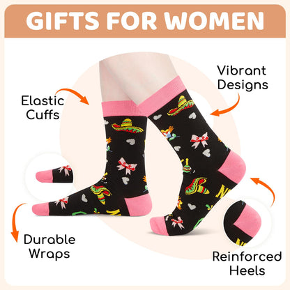 HAPPYPOP Mothers Day Gifts - Mother Daughter Sister in Law Socks, Aunt Niece Sister Socks