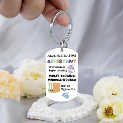 Administrative Professional Day Gifts Administrative Assistant Gifts Assistant Keychain Secretary Gift for Women Appreciation Gift for Coworkers Employee Admin Present for Professionals Admin Keyring