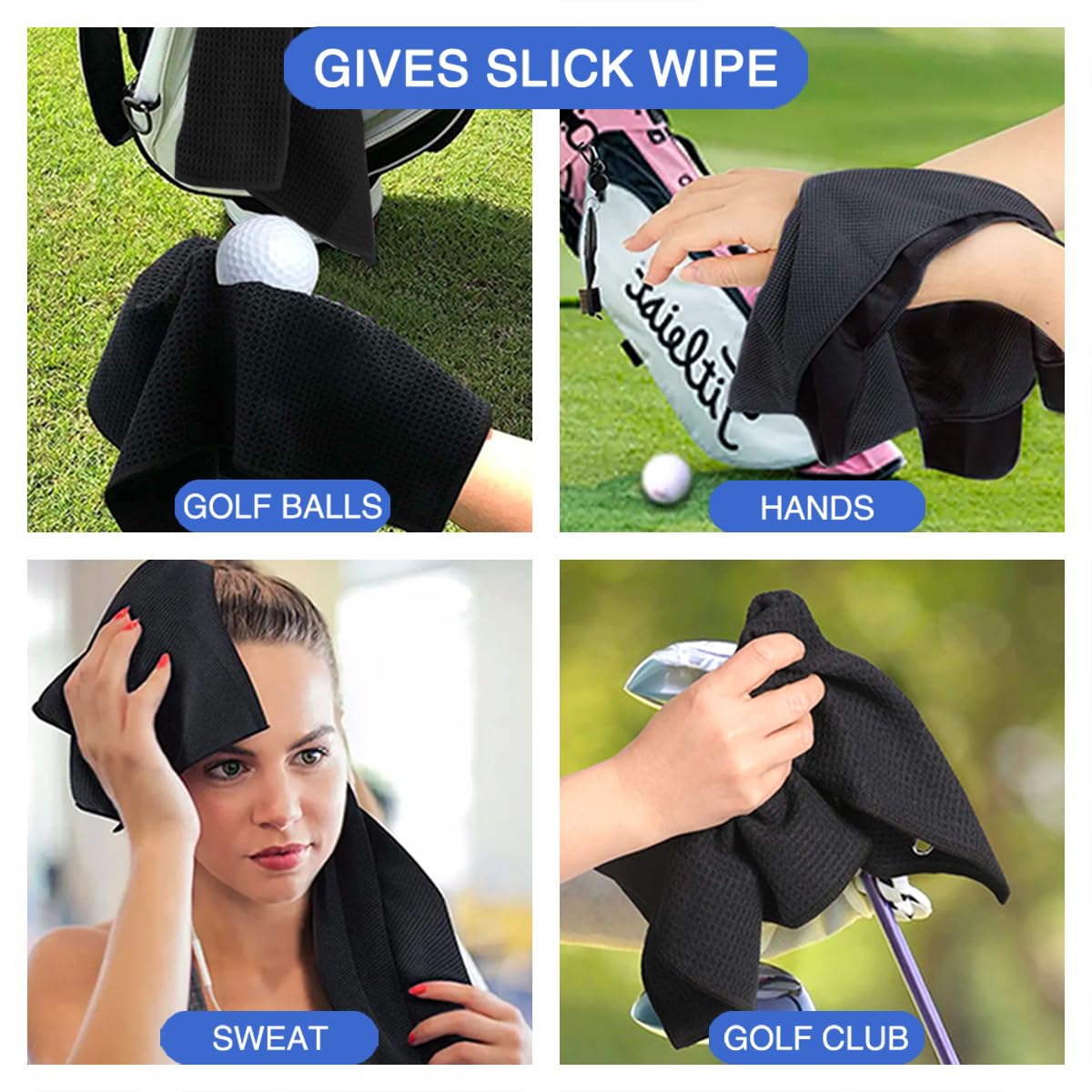 Hafhue Best Pawpaw Par Embroidered Golf Towel for Men Grandpa, Birthday or Retirement Gifts, Funny Golf Towels for Golf Bag with Clip, National Golfs Day Present for Uncle, Golfs Accessories for Bags