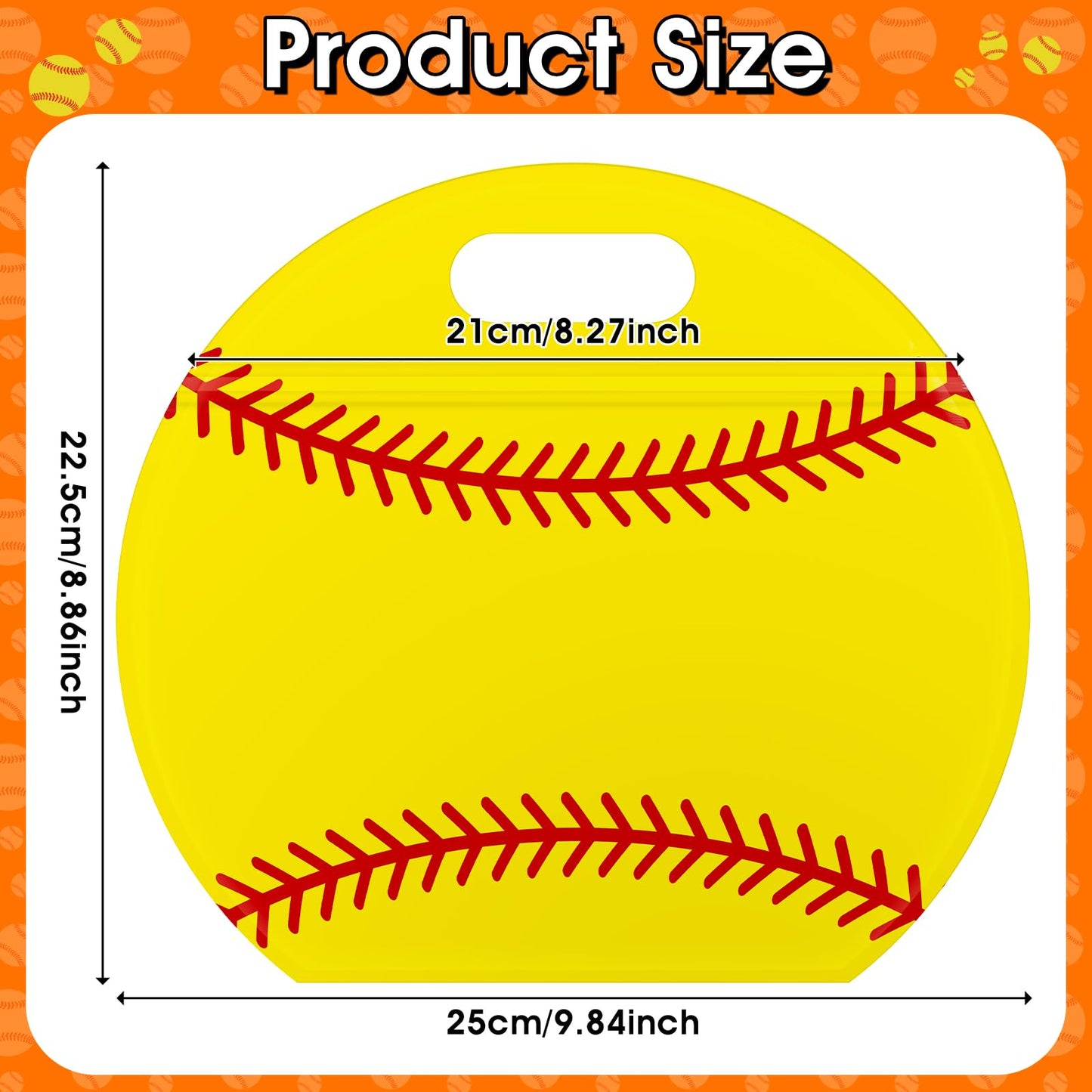 24pcs Softball Goodie Bags with Handles Reusable Sealed Snack Bags, Stand-up Bottom Treat Bags for Softball Coach Sport Team Men Women and Softball Mom, Party Favor Birthday Gifts Candy Bags Supplies