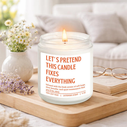 Miracu Scented Candles, Stress Relief Gifts for Women Men, Funny Relaxation, Emotional Support, Comfort, Destress, Anxiety, Relaxing Ideas, Birthday, Mothers Day, Self Care Gifts for Friend Coworker