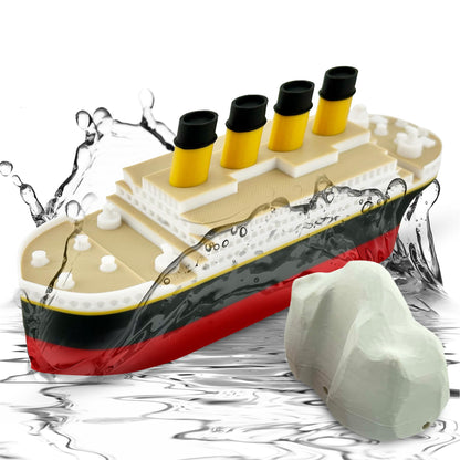 Titanic Toy Gift Set – 6” Floating RMS Titanic with Iceberg | Bath & Pool Toy | Original Tubtastic Design