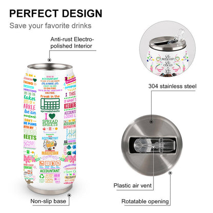 Accountant Gifts for Women Girls, Accountant Stainless Steel Insulated Tumbler With Straw Lid,Accountant Appreciation Tumbler Accountant Coffee Mug 17 OZ