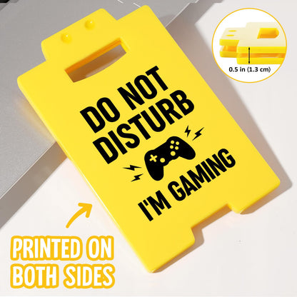 Afterprints Funny Gamer Gifts for Men Teenage Boys, Do Not Disturb I'm Gaming Sign, Cool Gifts for Gamer Guys, Kids, Boyfriend, Son, Grandson, Christmas Gag Gifts, Gaming Room Decor Warning Sign