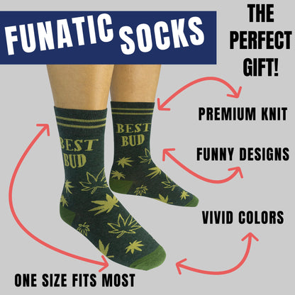 FUNATIC Funny and Crazy Socks with Sayings - Novelty Gifts for Men, Women, Teens