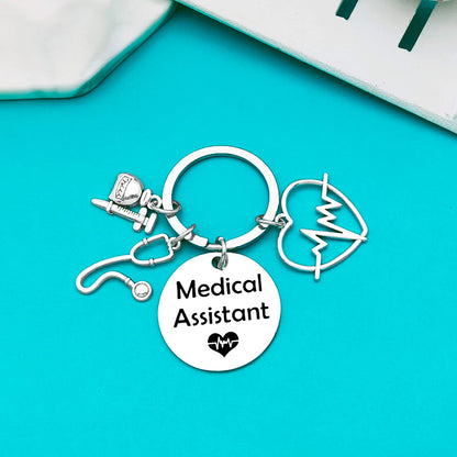 Xiahuyu Medical Assistant Gifts Medical Assistant Keychain MA Medical Assistant Graduation Gifts MA Student Gift Medical Assistant Appreciation Christmas Birthday Gift