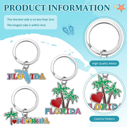Landical Florida Metal Keychain Souvenirs and Gifts Bulk Includes Florida Keychains Bottle Openers Miami Keychain Souvenirs