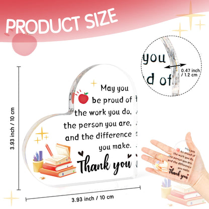 Teacher Appreciation Gifts, Teacher Gifts for Women, End of Year Teachers Gift, Thank You Teacher Gift for Birthday Valentines Day Teacher Christmas Gifts from Student Desk Home Office Decor