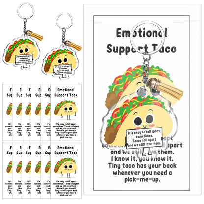 Siifert Emotional Positive Support Taco Keychain Employee Appreciation Gift for Taco Lover Teacher Nurse End of Year Gift