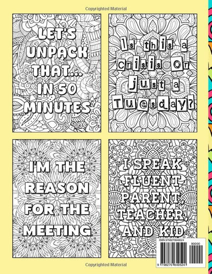School Psychologist Coloring Book: Funny School Psychology Gifts for Appreciation with Relaxing Designs