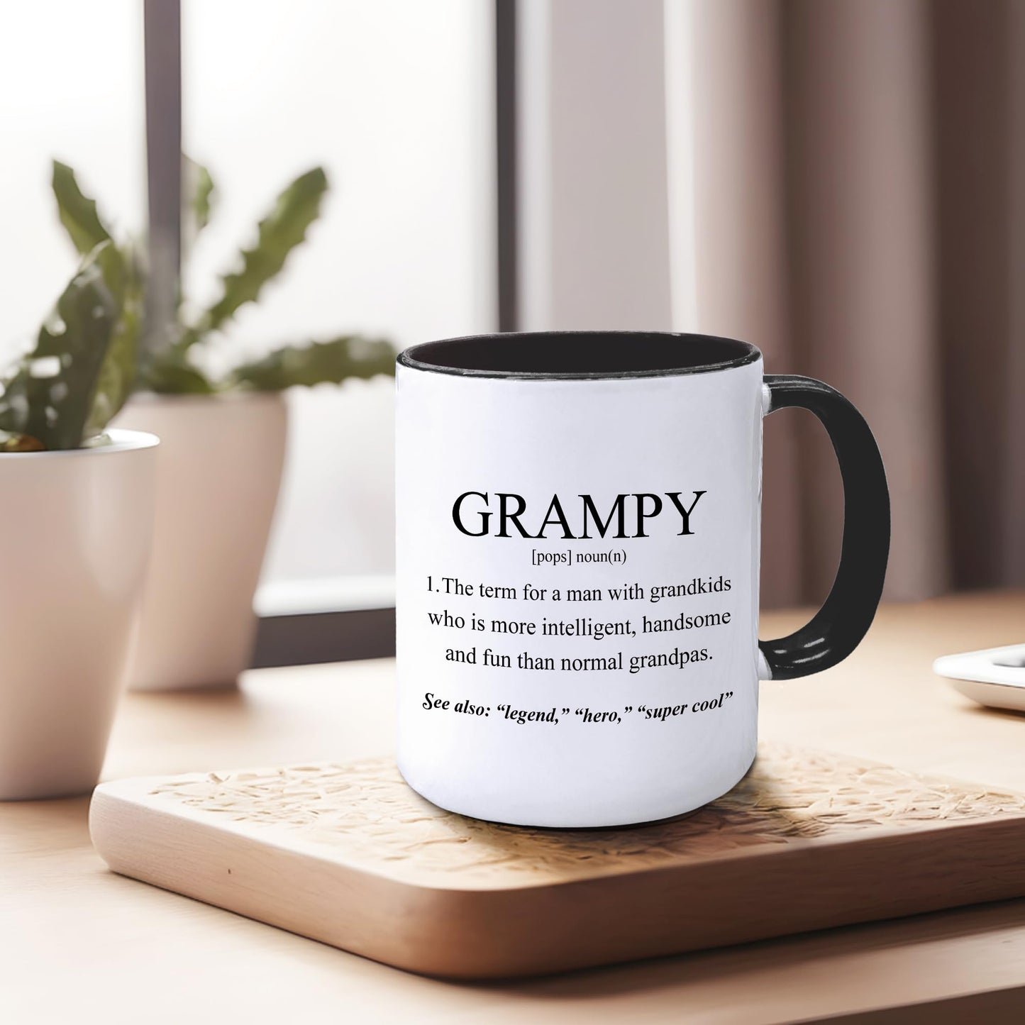 Grampy Coffee Mugs, Grandpa Coffee Teacup, Fathers Day Christmas Birthday Gifts for Grampys, Grandpa Grampys Gifts from Grandkids Grandchildren, Grampy Definition Ceramic CoffeeMug 11oz