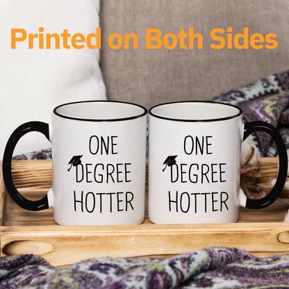 Graduation Gift for Her, Him - 11oz Ceramic One Degree Hotter Mug - 2026 Funny College, Masters Degree, Phd, Nursing & Nurse, High School Grad Gifts for Women Men, Graduation Party Decorations