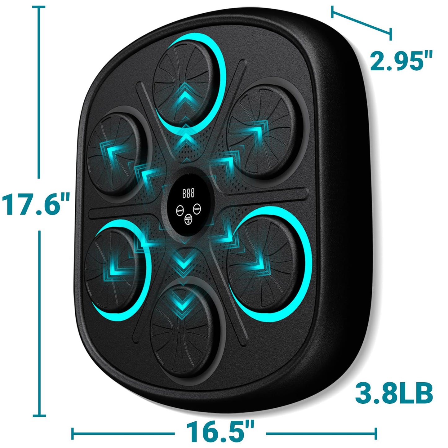 OurStarry New Model Smart Music Boxing Machine for Adults and Kids, Training Machine with LED Electronic Wall Mounted, Home Indoor Workout Equipment with Premium Boxing Gloves