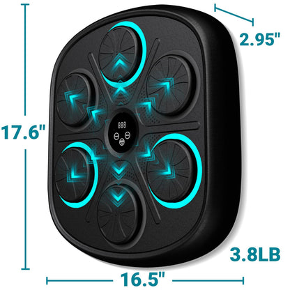 OurStarry New Model Smart Music Boxing Machine for Adults and Kids, Training Machine with LED Electronic Wall Mounted, Home Indoor Workout Equipment with Premium Boxing Gloves