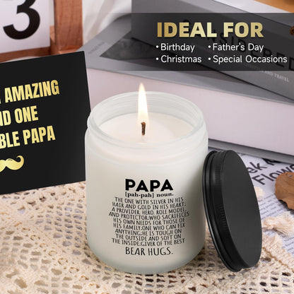 iAOVUEBY Papa Gifts, Fathers Day Gift for Papa/Grandpa, Birthday Gift for Dad, Funny 20oz Insulated Tumbler Cup Sets Present, Best Gifts Ideas for Papas Grandpa Grandparents from Grandkids