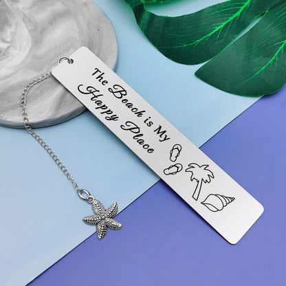 Beach Lover Gift for Women Bookmark Beach Gifts for Women Girls Beach Theme Bookmark Gift Vacation Gift Summer Beach Gift for Beach Lover Graduation Gift for Sister Friends Teens Boys Student
