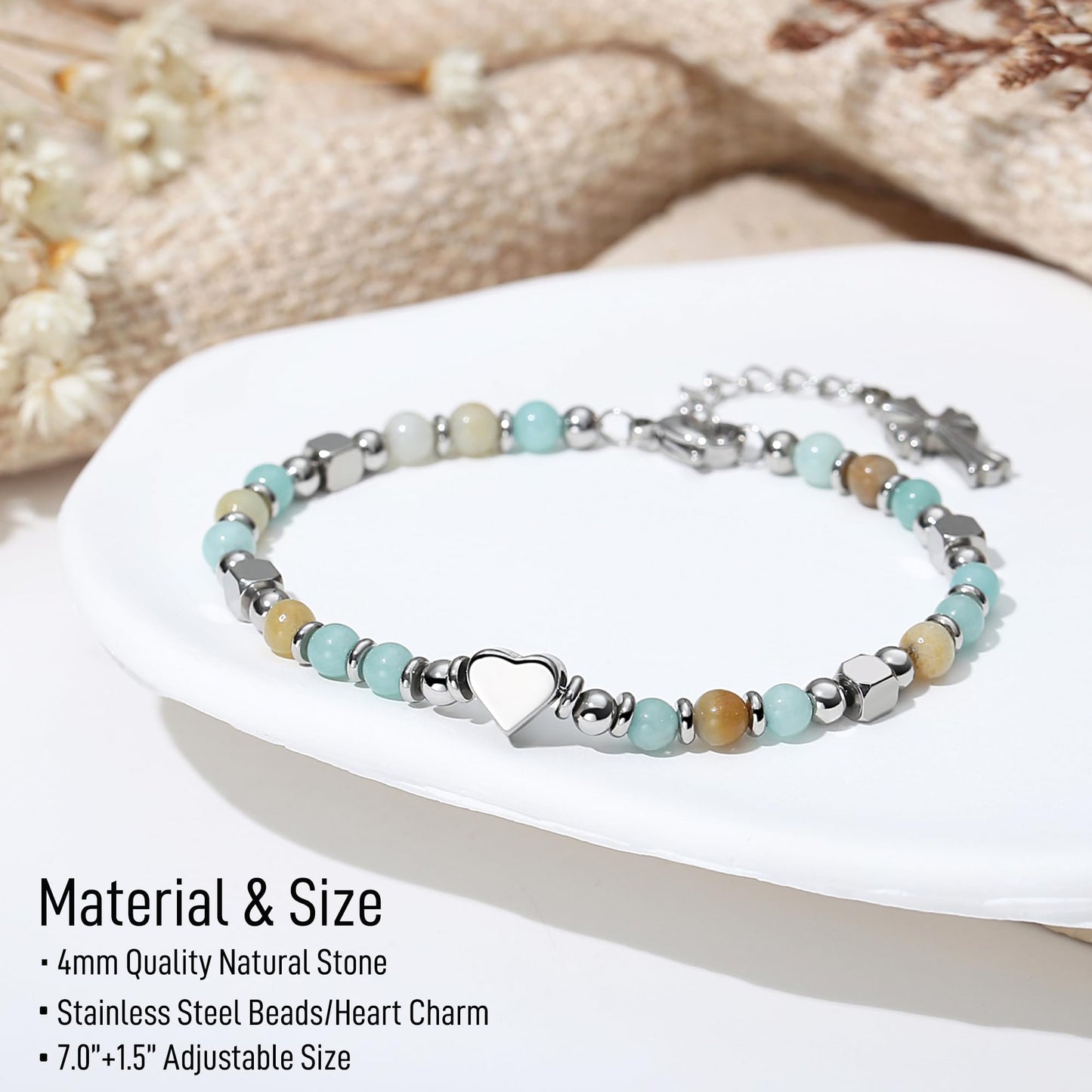 TONY & SANDY Christian Gifts for Women, Religious Cross Bracelet Faith Jewelry, Confirmation Baptism Christmas Birthday Gifts for Women, Unique Gifts for Teens Girls Kids Adults