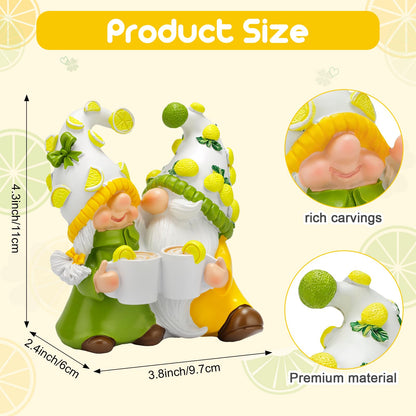 Lemon Gnome Decor Lemon Themed Gifts for Women Summer Gnomes Lemon Decorations for Home Kitchen Tiered Tray Table Ornaments Indoor