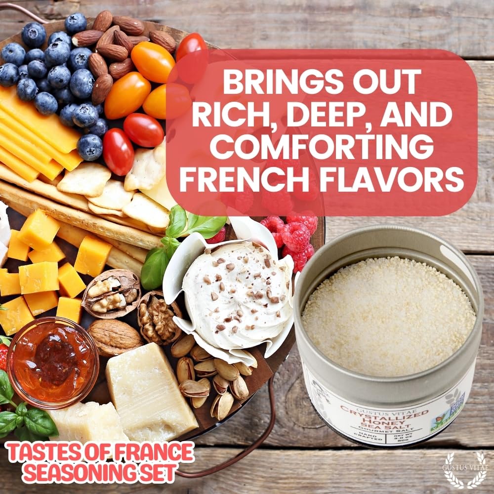 French Seasoning Gift Set | Tastes of France | Artisanal Spice Blends Six Pack | Non GMO, All Natural | No MSG, Gluten, Soy, Nuts | Small Batch, Hand Made Seasonings | No Artificial Ingredients, Ultra Premium | Made in USA | GLP-1 Friendly | Magnetic...