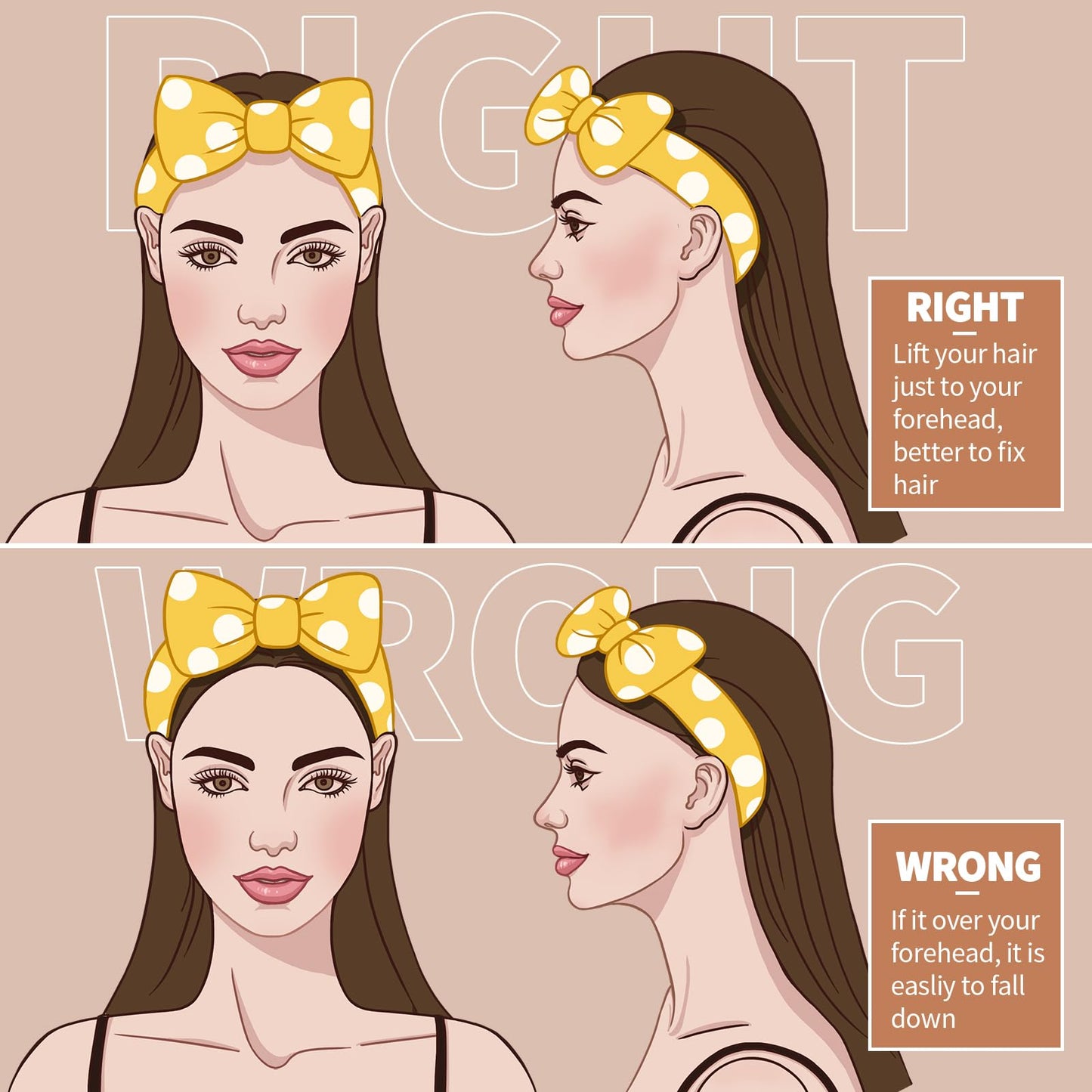 Teenitor 5pcs Makeup Headband with Removable Bow, Spa Headband for Washing Face for Teen Girls Women, Gifts Basket for Teens Girls Party, Skin Care Hairband
