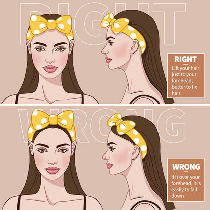 Teenitor 5pcs Makeup Headband with Removable Bow, Spa Headband for Washing Face for Teen Girls Women, Gifts Basket for Teens Girls Party, Skin Care Hairband