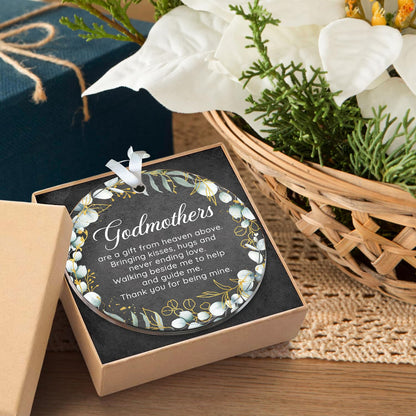 HEXMOZ Godmother Gifts from Godchild, Goddaughter - Godmothers Gift for Women - Godmother Godmothers Ornament 2026, Present from Godson - Acrylic Christmas Ornaments 2026