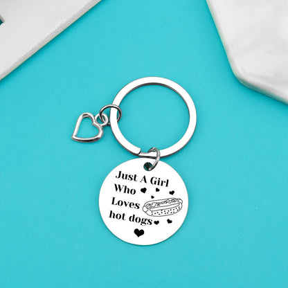 Xiahuyu Hot Dog Gifts for Women Girls Hot Dogs Keychain Hot Dog Lover Gift Food Lover Gift Hot Dogs Themed Gifts Christmas Birthday Present for Her Best Friend Sister Daughter Girlfriend