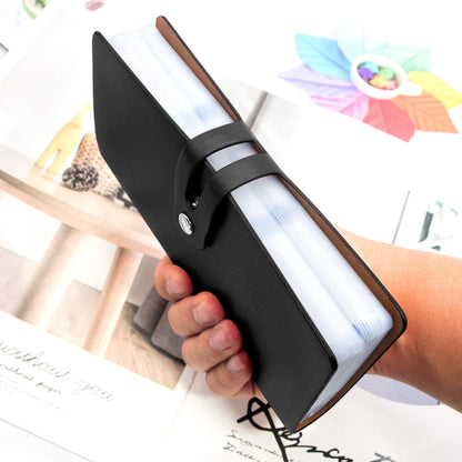 Padike RFID Credit Card Holder Business Card Organizer , with 96 Card Slots Credit Card Protector for Managing Your Different Cards to Prevent Loss or Damage (Black)