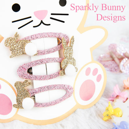 Easter Basket Stuffers - Easter Gifts for Kids - Hair Accessories Set with Plush Ear Headband Hair Ties Clips Sunglasses - Children Baby Toddler Kid Girls Bunny Fillers Gift ideas Ages 1-3 3-5 5-7 6-8
